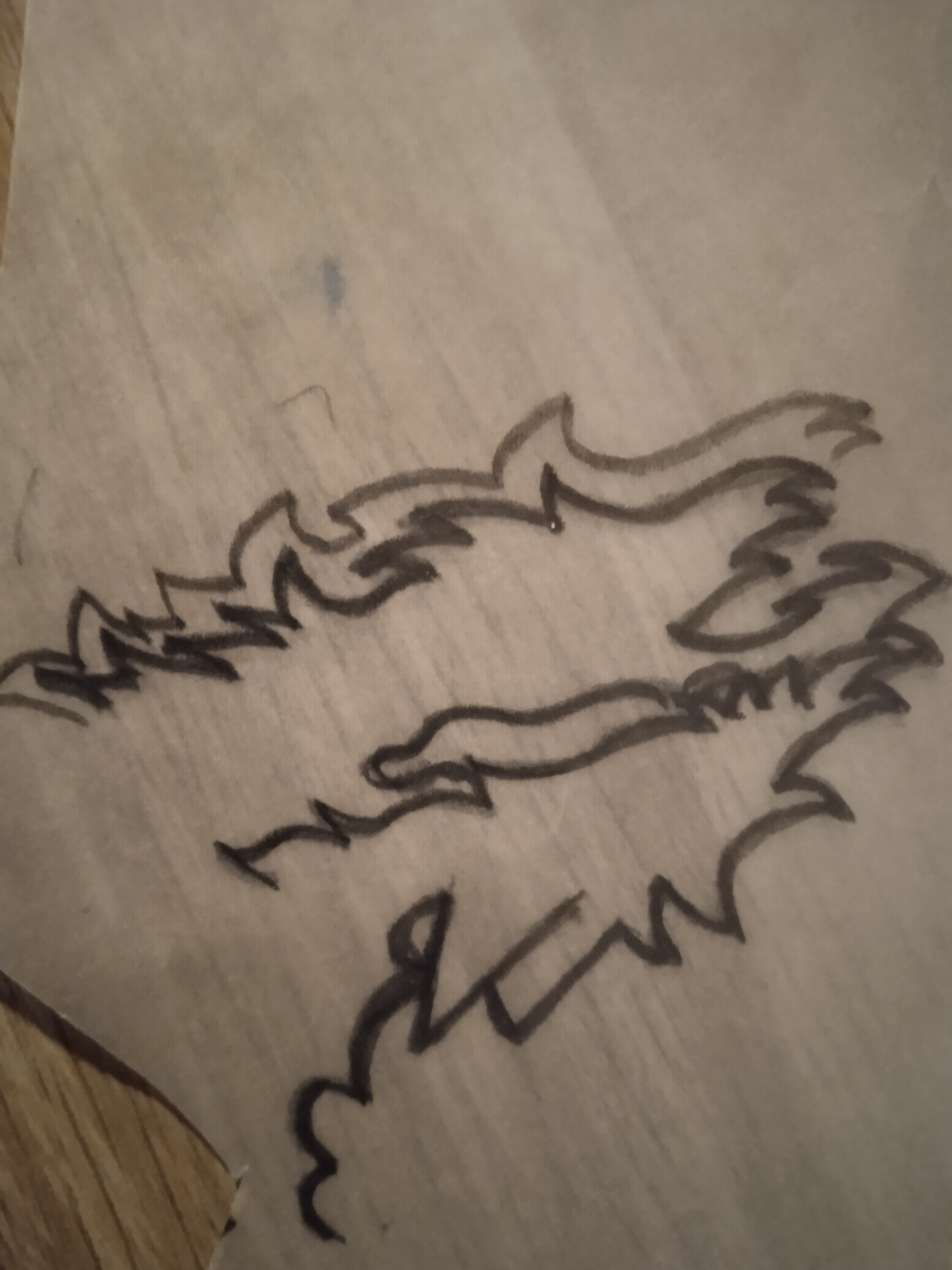 a copy of the original pencil drawing on calque